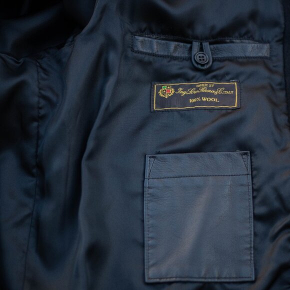 Bullock & Jones Loro Piana Wool & Leather Jacket 🖤 Men’s XL Made in USA - Picture 9 of 16